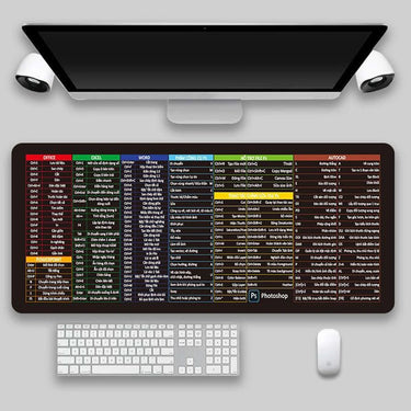 Multilingual Keyboard Shortcuts Mouse Pad - InspiredGrabs.com